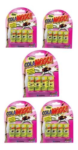 Kit 5 Fita Pega Mosca Armadilha Adesivo Mosquito Cola Mosca MercadoLivre