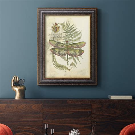 August Grove® Regal Dragonfly Iv Pp Framed On Canvas Painting Wayfair