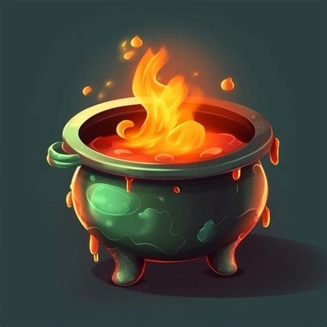 Premium Ai Image Witch Cauldron