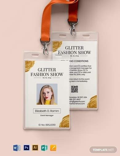 Event Id Card 10 Examples Word Photoshop Publisher Illustrator