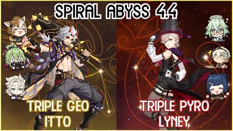 Itto Triple Geo Lyney Triple Pyro Spiral Abyss Floor Full