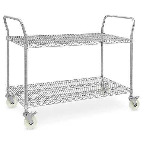 Stainless Steel Wire Cart 51 X 24 X 41 H 6821 Uline