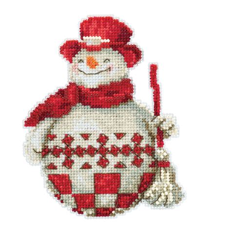 Mill Hill Nordic Snowman By Jim Shore Beaded Counted Cross Stitch Kit