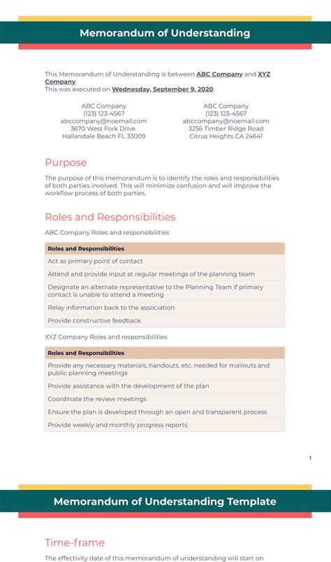 Memorandum Of Understanding Template PDF Templates Jotform