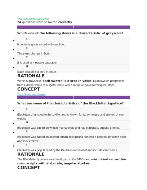 Sophia Visual Communication Unit Milestone Questions With Complete