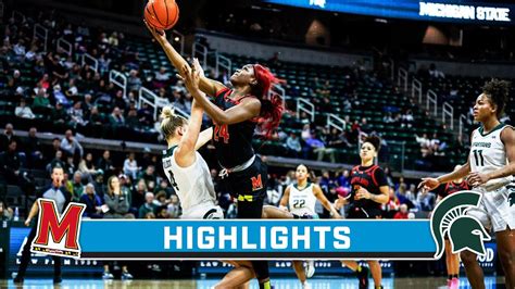 Maryland At Michigan State Highlights Big Ten Women S Basketball