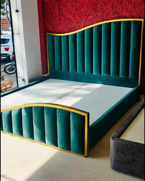 DOUBLE BED WITH HEADBOARD | Bed headboard design, Bed design, Bed design modern