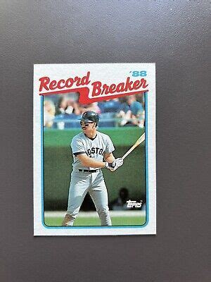 1988 Topps Record Breaker WADE BOGGS Boston Red Sox Beautiful Card