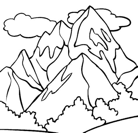 Mountain Peak Coloring Page - Free Printable Coloring Pages for Kids