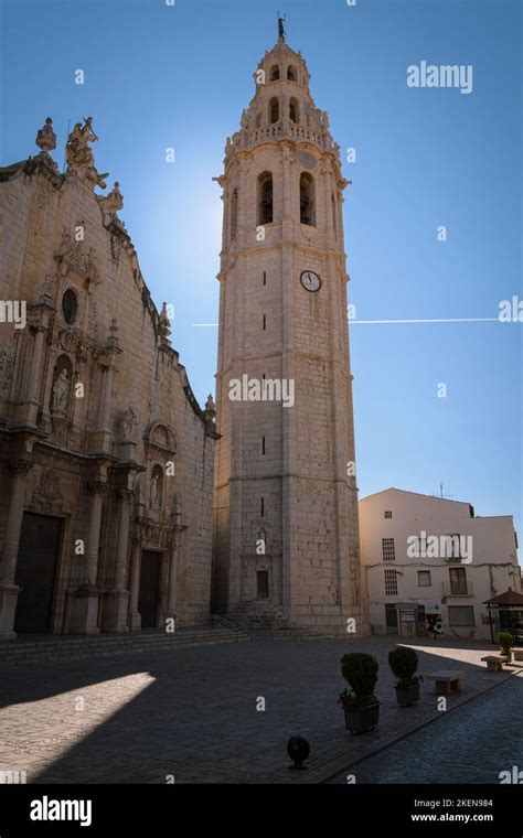 San Juan Bautista Church And The Monumental Bell Tower Alcala De