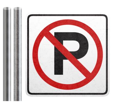 No Parking Sign On White Sign, White, Advice, Background PNG ...