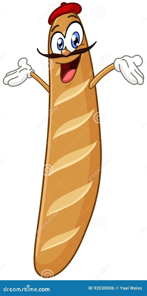 Baguette Cartoon Vector Illustration | CartoonDealer.com #92030006