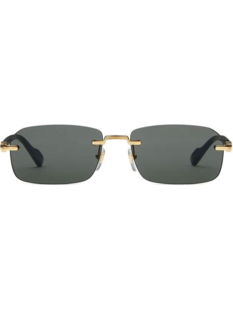 Gucci Eyewear Rectangular Frameless Sunglasses Farfetch