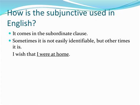 The Present Subjunctive Ppt Descargar