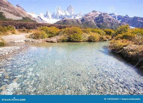 Fitz Roy And Glacier Piedras Blancas Stock Photography | CartoonDealer ...