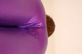 Amazing Chick Cate Harrington Showing Her Ass In Shiny Purple Pants
