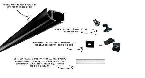 Szyna Ds Forest Aluminiowa Szyna Sufitowa Czarna Strefa Comfortu