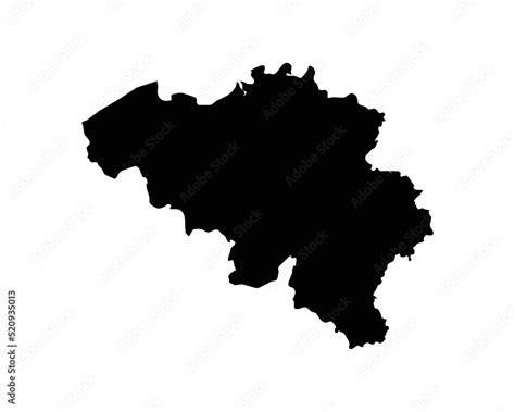 Belgium Map Belgian Country Map Black And White National Outline