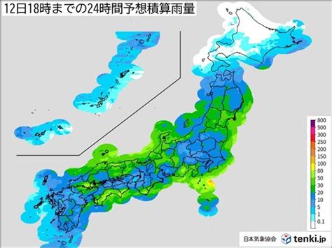 明日12日にかけて大雨や雷雨に注意 関東・東海は朝の通勤通学の時間に雨のピークtenkijp Goo ニュース