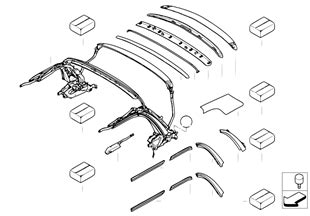 PIEZAS DE MONTAJE DE CAPOTA Mini MINI Cabrio R57 Cooper S N14 Europa