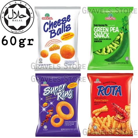 Jual Gr Oriental Snack Cheese Balls Super Ring Green Pea Rota