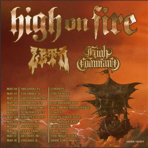 High On Fire Announce Spring 2024 Us Tour