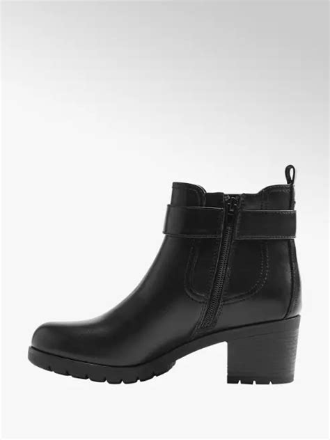 Graceland Ladies Black Chunky Heeled Ankle Boots Deichmann