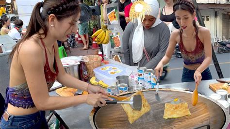 Eggs And Bananas 1 Day Of Work With Most Famous Puy Roti Lady Thai Street Food Roti Lady