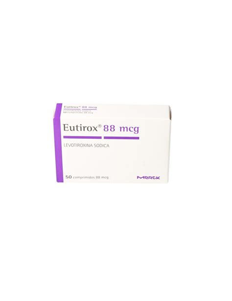 Eutirox 88 Mcg Levotiroxina Sodica 50 Comprimidos Lab Merck Cenabast