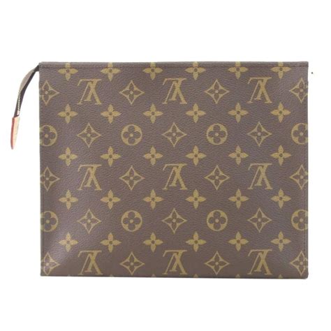 美品 Louis Vuitton ルイヴィトン クラッチバッグ ポッシュトワレ26 モノグラム M47542 2023年 ポーチ ブラウン