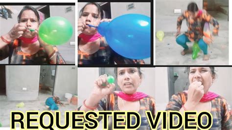 Balloon 🎈blowing And Bursting Challenge Video Funnyvideo Youtube