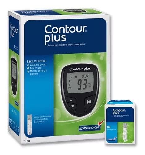 Contour Plus Glucómetro Con 50 Tiras Envío gratis