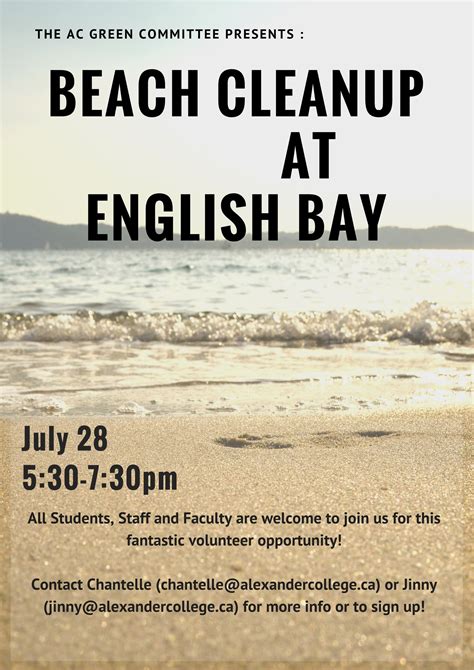 Beach Cleanup Poster | Burnaby Board of Trade Pledge