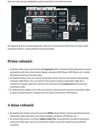 Cum Se Conecteaz Calculatorul Sau Laptopul La Tv Cristianls Ro Pdf