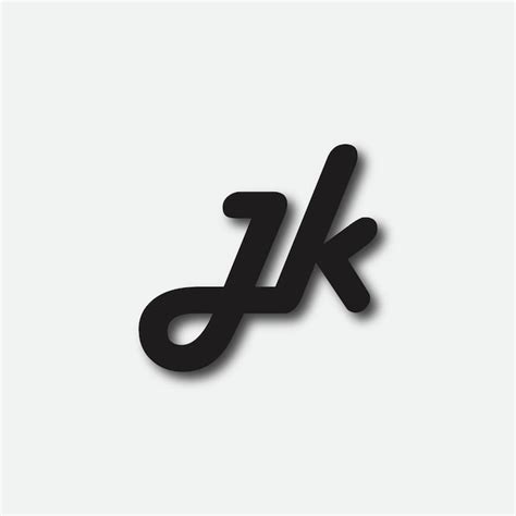 Diseño De Logotipo De Letra Jk Vector Premium