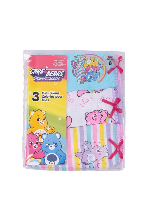 Care Bears Girls Cotton Bikini Briefs Pk Of 3 Size 3 Rossy