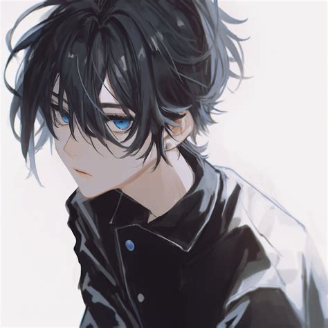 Anime Boy With Black Hair And Grey Eyes