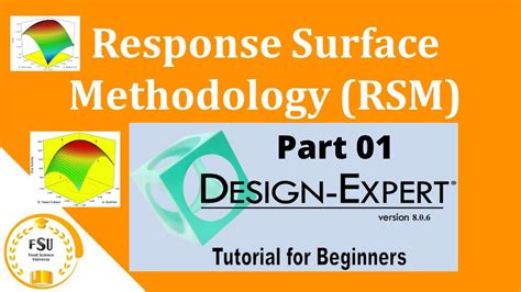 Response Surface Methodology Rsm By Design Expert Version 806 No