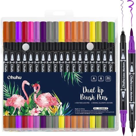 Ohuhu Feutre Coloriage Couleurs Aquarelle Stylos Feutres Double