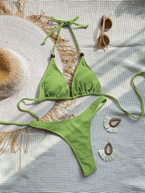 Swim Bañador bikini triángulo halter vinculado con aro Express Solutions