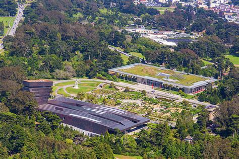 Aerial San Francisco De Ypung Museum And California Academy Of