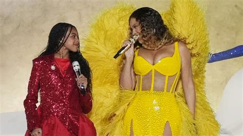 Blue Ivy Follows In Mum Beyoncés Footsteps As She Joins Her On Stage