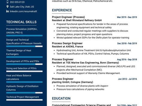 Process Engineer Resume Sample In 2025 ResumeKraft