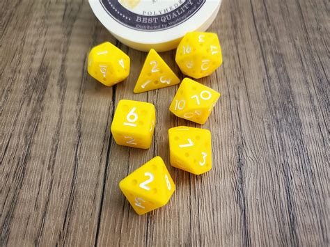 Cheese Themed Dice Set D D Dice Dungeons And Dragons Etsy