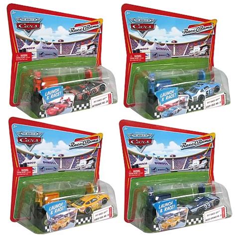 Pixar Cars Pit Race-Off Launcher and Car Wave 3 Case