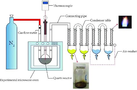 Schematic Diagram Of The Microwave Pyrolysis Experimental Device