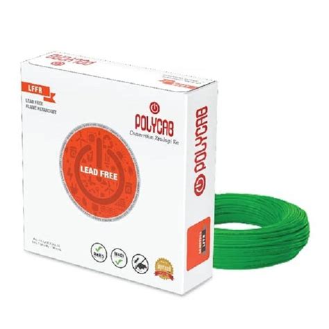 Green Polycab Flame Retardant Pvc House Wire Roll Length M Wire