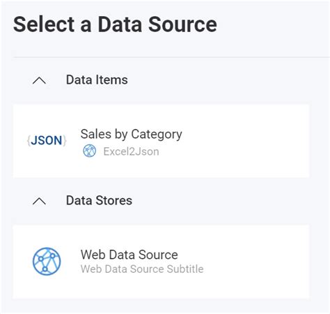 Adding A Json Data Source Reveal