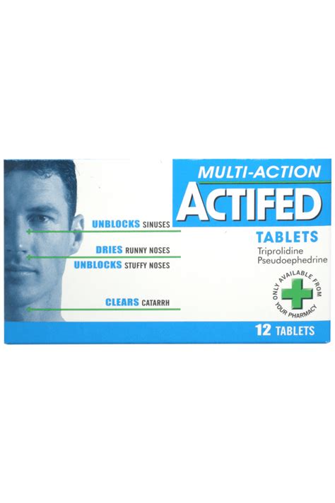 Actifed Multi Action Tablets 12 Tablets Allcures