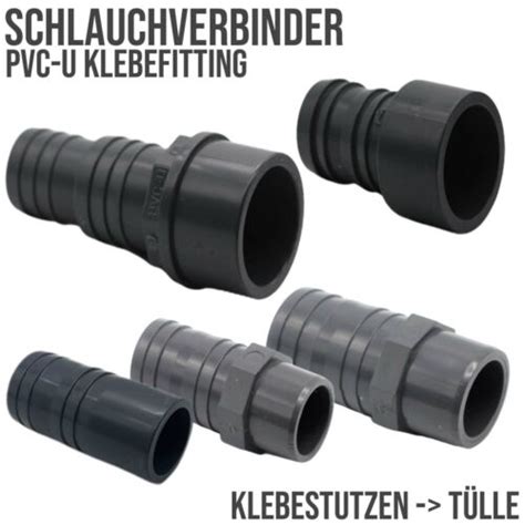 Schlauch T Lle Verbinder Klebestutzen Pool Teich Pvc Dn Mm